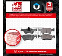 Brake Pads Set fits TOYOTA AVENSIS 1.6 Front 97 to 03 0446505020 0446505030 Febi