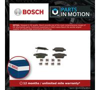 Brake Pads Set fits TOYOTA COROLLA VERSO CUR10 2.0D Rear 04 to 05 1CD-FTV Bosch