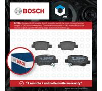 0986 494 403 Rear Brake Pad Set 4x Pads Integrated Wear Indicator Braking Bosch