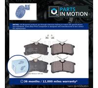 Brake Pads Set fits TOYOTA AVENSIS CDT220 2.0D Rear 01 to 03 1CD-FTV Blue Print