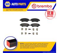 Brake Pads Set fits TOYOTA AYGO 1.0 Front 2005 on 1KR-FE Brembo 044650H010 New