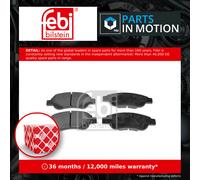 FEBI 16589 BRAKE PAD SET DISC BRAKE Front