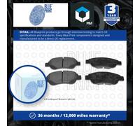 Brake Pads Set fits TOYOTA AYGO WNB10 1.4D Front 05 to 10 2W-ZTV Blue Print New