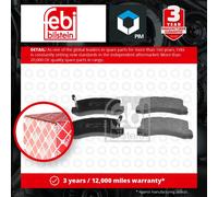 Febi Bilstein 16743 Disc Brake Brake Pad Set Fits Toyota Celica 2.0 1985-1999
