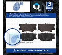 Brake Pads Set fits TOYOTA RAV4 2.4 Rear 05 to 13 2AZ-FE Blue Print 04466YZZE8
