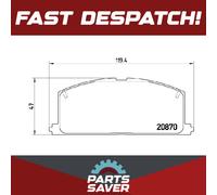 Brake Pads Set fits TOYOTA CARINA ST171 2.0 Front 87 to 92 3S-FE Brembo Quality