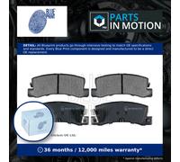Blueprint ADT34293 Disc Brake Brake Pad Set Rear Braking System Fits Toyota