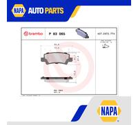 Brake Pads Set fits TOYOTA COROLLA E12 1.8 Rear 01 to 07 2ZZ-GE Brembo Quality