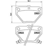 Brake Pads Set fits TOYOTA COROLLA E12 2.0D Rear 02 to 07 1CD-FTV Brembo Quality