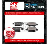 Brake Pads Set fits TOYOTA ALPHARD 3.5 Rear 08 to 14 2GR-FE 04466YZZE2 Febi New