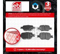 Brake Pads Set fits TOYOTA CROWN 3.0 Front 03 to 08 04465YZZDF 044651A010 Febi