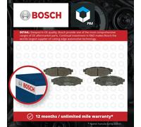Brake Pads Set fits TOYOTA GT86 ZN6 2.0 Rear 12 to 16 Bosch SU00304096 Quality