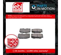 Brake Pads Set fits TOYOTA HILUX Mk7 2.5D Front 04 to 12 2KD-FTV 04465YZZDV Febi