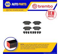 Brake Pads Set fits TOYOTA PREVIA 2.4 Rear 2005 on Brembo 0446558010 0446605010