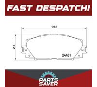 Brake Pads Set fits TOYOTA PRIUS 1.8 Front 2009 on 2ZR-FXE Brembo 044650W140 New