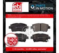 Brake Pads Set fits TOYOTA PRIUS NHW1, NHW20 1.5 Front 00 to 09 1NZ-FXE Febi New