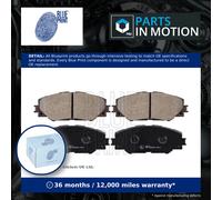 Brake Pads Set fits TOYOTA AURIS 1.8 Front 10 to 18 2ZR-FXE Blue Print Quality
