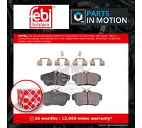 Febi Bilstein 16891 Disc Brake Brake Pad Set Fits Peugeot Expert 2.0 16V '07-'22