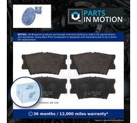 Brake Pads Set fits TOYOTA RAV4 2.4 Rear 05 to 13 2AZ-FE Blue Print 04466YZZE8
