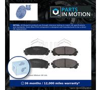 Brake Pads Set fits TOYOTA RAV4 2.5 Front 2012 on Blue Print 044650E010 Quality