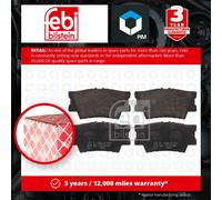 Brake Pads Set fits TOYOTA RAV4 2.0 Rear 2006 on 04466YZZE8 0446602220 Febi New