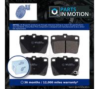 Brake Pads Set fits TOYOTA RAV4 A2 1.8 Rear 00 to 05 1ZZ-FE Blue Print Quality