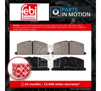 Brake Pads Set fits TOYOTA SERA EXY10 1.5 Front 90 to 95 5E-FHE 04465YZZA2 Febi