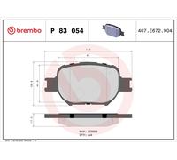 Brake Pads Set fits TOYOTA VEROSSA X11 2.0 Front 02 to 03 1G-FE Brembo Quality