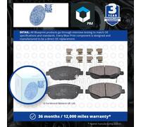 Brake Pads Set fits TOYOTA VERSO AUR21 2.2D Front 09 to 18 2AD-FHV Blue Print