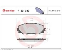Brake Pads Set fits TOYOTA VERSO NSP120 1.33 Front 10 to 16 1NR-FE Brembo New