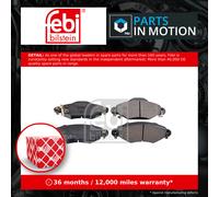Brake Pads Set fits TOYOTA YARIS SCP1 1.3 Front 02 to 05 2SZ-FE 04465YZZCR Febi