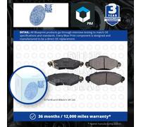 Blue Print Front Brake Pad Set ADT342139 Fits Toyota Yaris - Set of 4