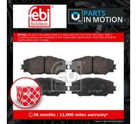 FEBI 16650 BRAKE PAD SET DISC BRAKE Front