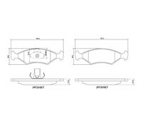 Brake Pads Set fits TVR GRIFFITH TCT 4.0 Front 90 to 93 37A40P Brembo Quality