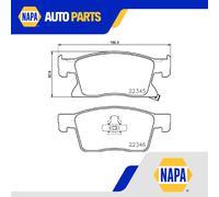 Brake Pads Set fits VAUXHALL ASTRA K 1.4 Front 2015 on Brembo 13478301 95526567