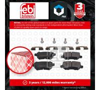Brake Pads Set fits KIA VENGA YN Rear 1.4 1.6 1.4D 1.6D 2010 on 58302A2A30 Febi