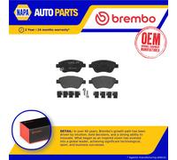 Brake Pads Set fits VAUXHALL CORSA D 1.3D Front 2006 on Brembo 1605226 1605258