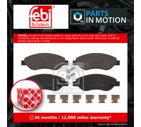 Brake Pad set 16698 by Febi Bilstein Front Axle - Single set