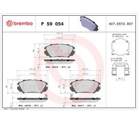 Brake Pads Set fits VAUXHALL INSIGNIA A 2.0D Front 08 to 17 Brembo 13237750 New