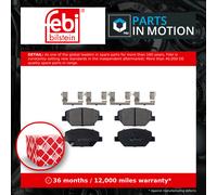 febi bilstein Brake Pad Set 116248 with fastening material, 1 unit
