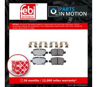 febi bilstein 116249 Brake Pad Set with fastening material, 1 unit