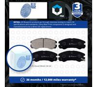 Brake Pads Set fits OPEL FRONTERA A, B 2.2 Front 95 to 04 Blue Print 09192177