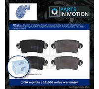 Brake Pads Set fits RENAULT MASTER Mk2 2.5D Rear 1998 on Blue Print 7701206763