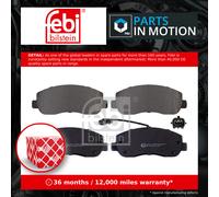 febi bilstein 16845 Brake Pad Set, 1 unit