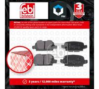 Brake Pads Set Rear 16626 Febi 093178789 093190218 093188452 1605085 1605397 New