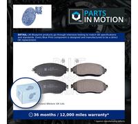 Brake Pads Set fits VAUXHALL VIVARO X82 1.6D Front 2014 on Blue Print 095518304