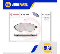 Brake Pads Set fits VAUXHALL VIVARO X82 1.6D Front 2014 on Brembo 4423332 New