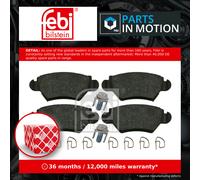 febi bilstein 16445 Brake Pad Set with fastening material, 1 unit