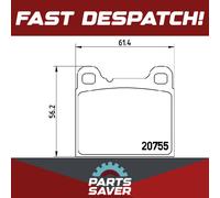 Brake Pads Set fits VOLVO 760 2.4D Rear 82 to 92 Brembo 270166 2701662 271336