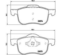 Brake Pads Set fits VOLVO S60 Mk1 2.0 Front 00 to 10 B5204T5 Brembo 272401 New